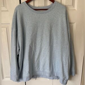 Lands’ End Serious Sweats Baby Blue Pullover Size 2XL